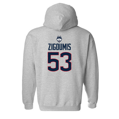 UConn - NCAA Football : Christos Zigoumis - Classic Shersey Hooded Sweatshirt-1