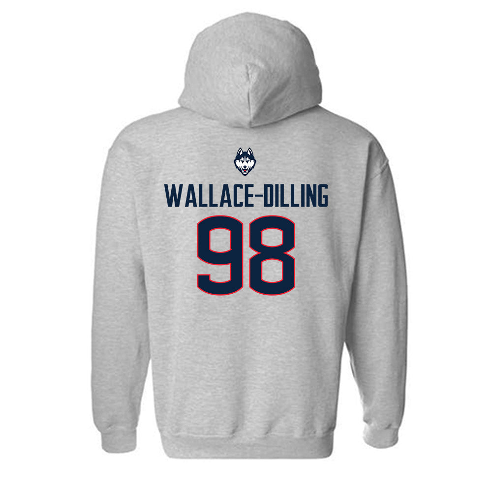 UConn - NCAA Football : Nathaniel Wallace-Dilling - Classic Shersey Hooded Sweatshirt-1