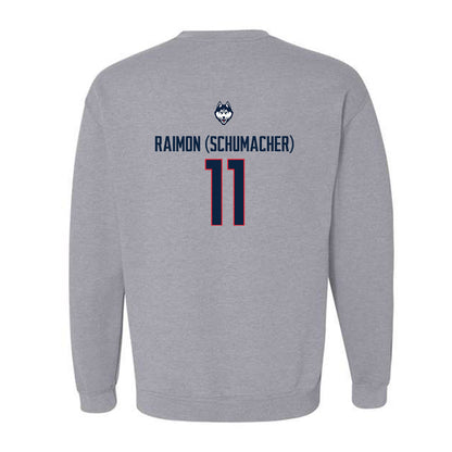 UConn - Women's Basketball Legends : Kelly Raimon (Schumacher) - Crewneck Sweatshirt Classic Shersey