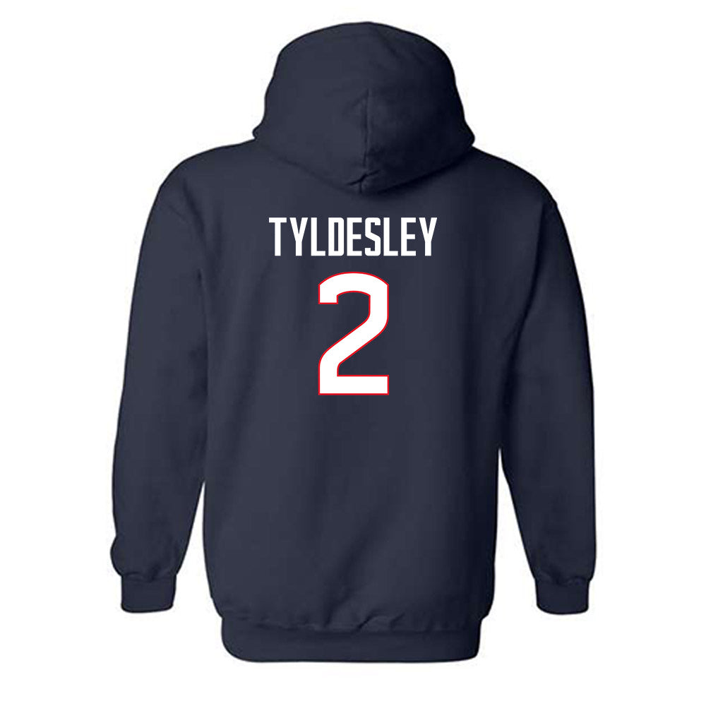 UConn - Womens Lacrosse Legends : Caity Tyldesley - Classic Shersey Hooded Sweatshirt-1