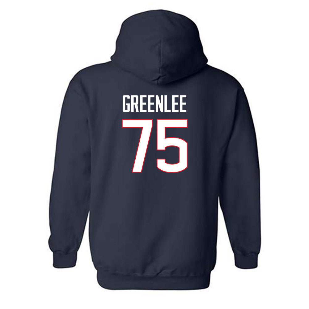 UConn - NCAA Football : Hill Greenlee - Classic Shersey Hooded Sweatshirt-1