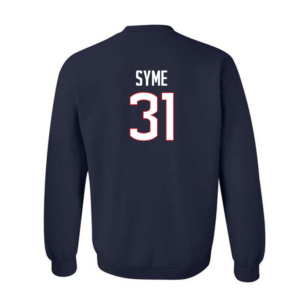 UConn - NCAA Women's Lacrosse : Madelyn Syme - Classic Shersey Crewneck Sweatshirt-1
