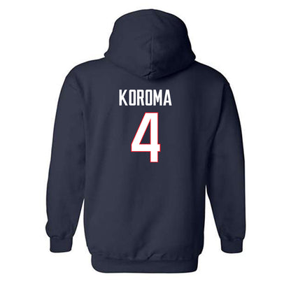 UConn - NCAA Men's Basketball : Dwayne Koroma - Classic Shersey Hooded Sweatshirt-1