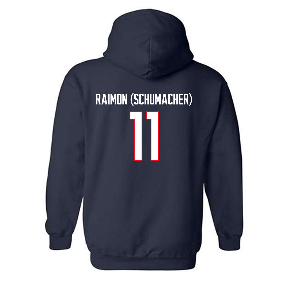 UConn - Women's Basketball Legends : Kelly Raimon (Schumacher) - Hooded Sweatshirt Classic Shersey