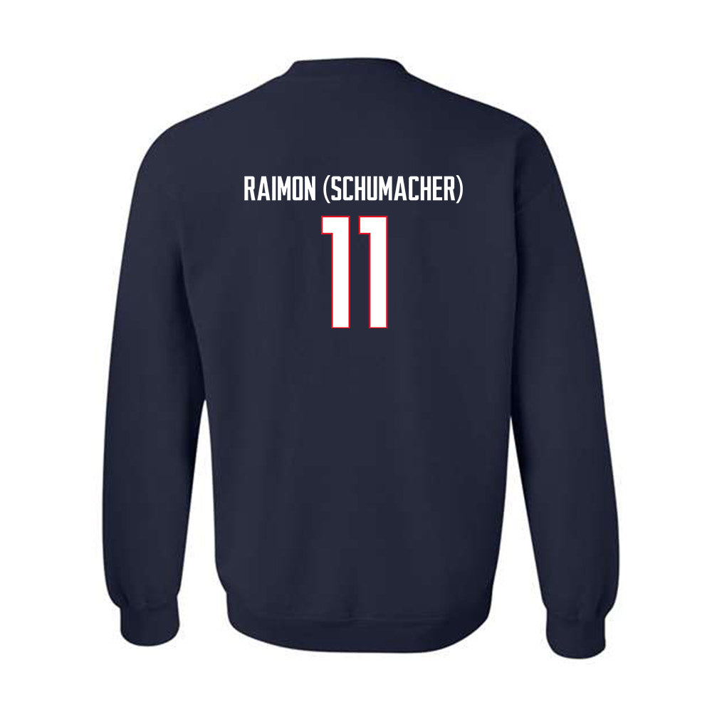 UConn - Women's Basketball Legends : Kelly Raimon (Schumacher) - Crewneck Sweatshirt Classic Shersey