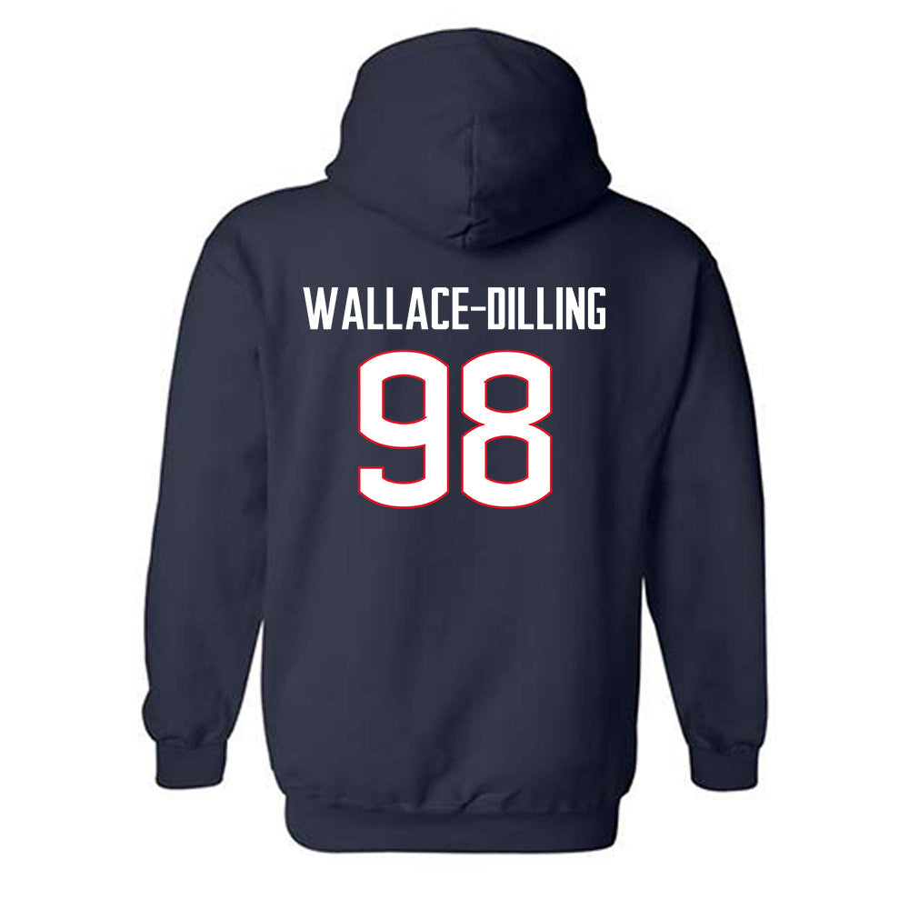 UConn - NCAA Football : Nathaniel Wallace-Dilling - Classic Shersey Hooded Sweatshirt-1