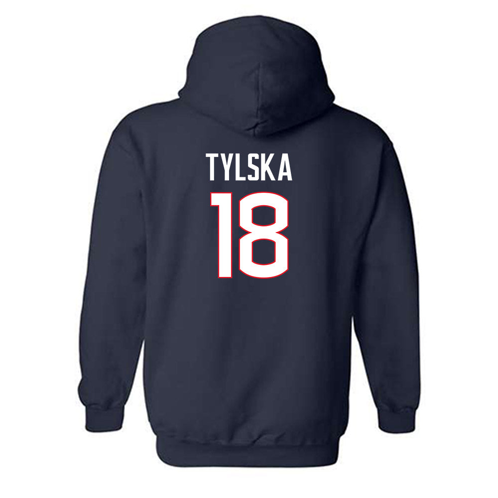 UConn - NCAA Women's Volleyball : Hanna Tylska - Classic Shersey Hooded Sweatshirt-1