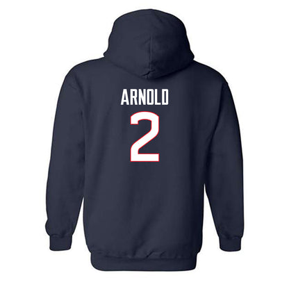 UConn - NCAA Women's Basketball : KK Arnold - Classic Shersey Hooded Sweatshirt-1