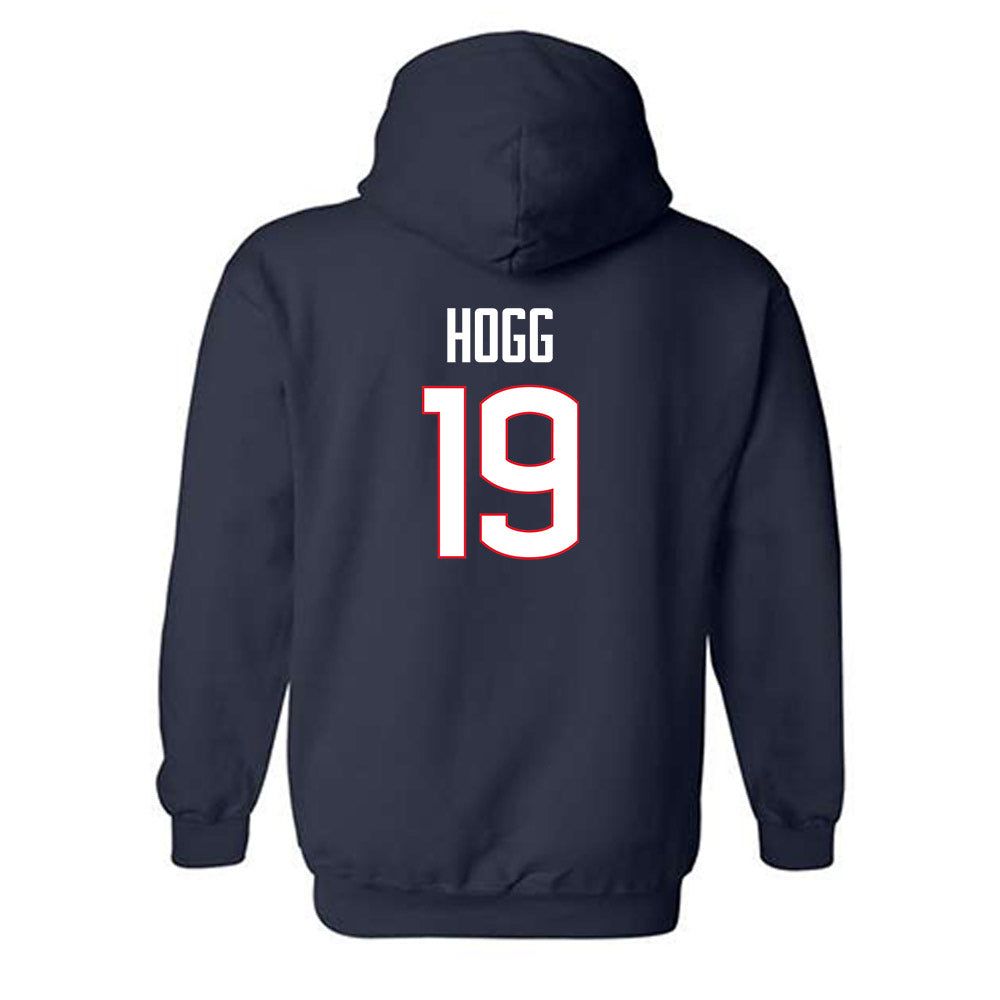 UConn - NCAA Football : Ethan Hogg - Classic Shersey Hooded Sweatshirt-1