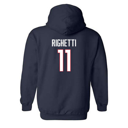 UConn - NCAA Women's Soccer : Tiana Righetti - Classic Shersey Hooded Sweatshirt-1