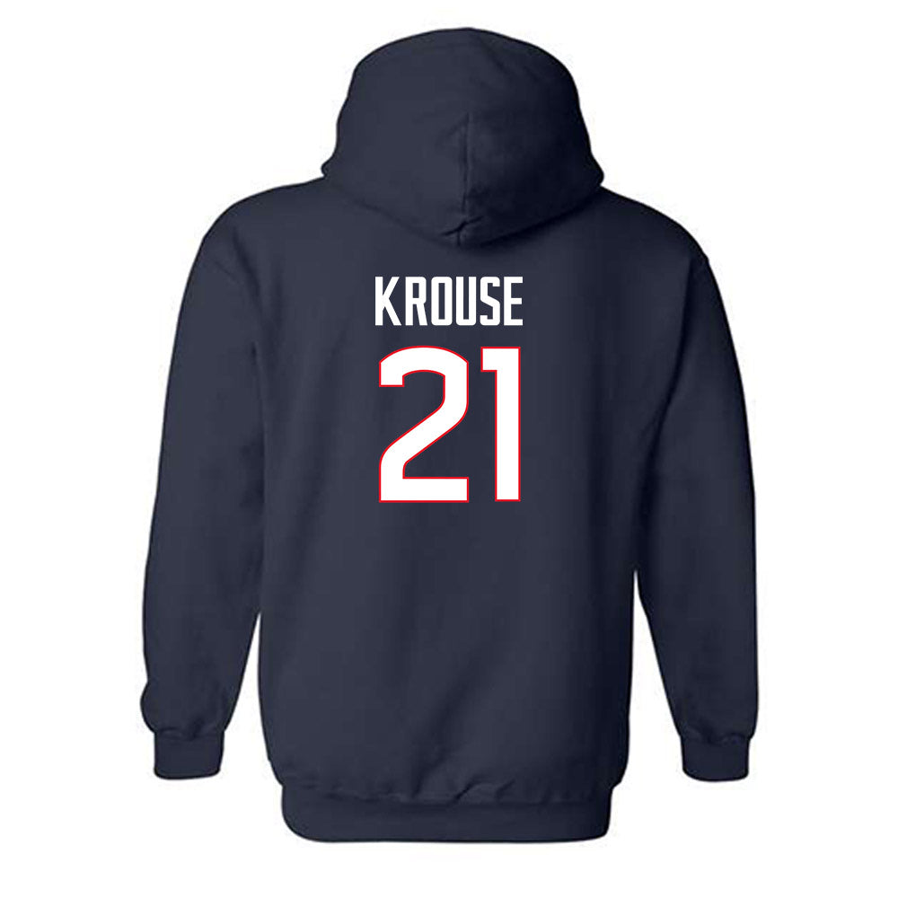 UConn - NCAA Women's Lacrosse : Natalya Krouse - Classic Shersey Hooded Sweatshirt-1