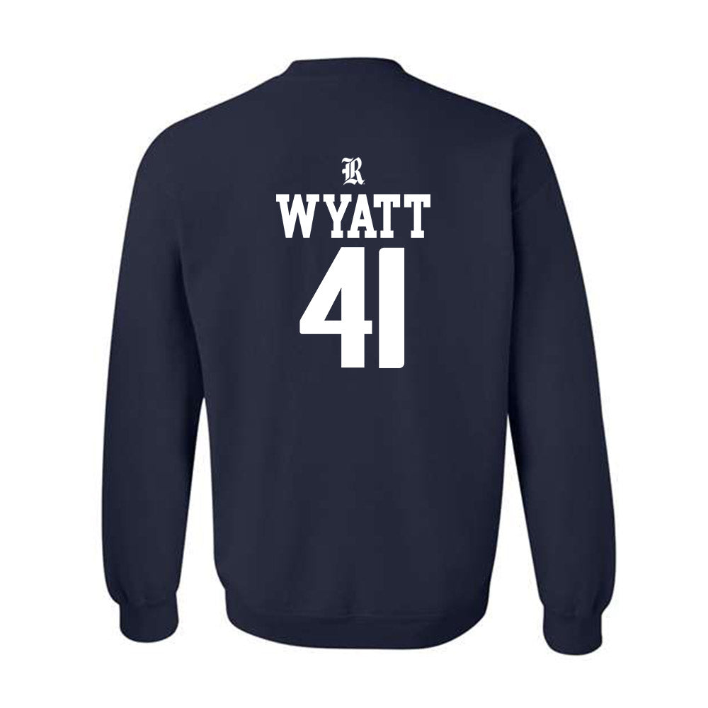 Rice - NCAA Football : Plae Wyatt - Classic Shersey Crewneck Sweatshirt-1