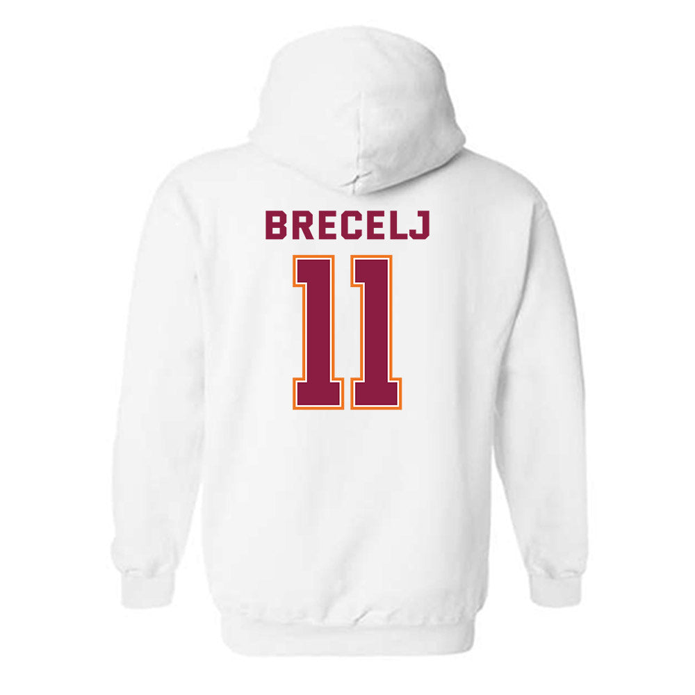 Virginia Tech - NCAA Women's Basketball : Spela Brecelj - Sports Shersey Hooded Sweatshirt-1