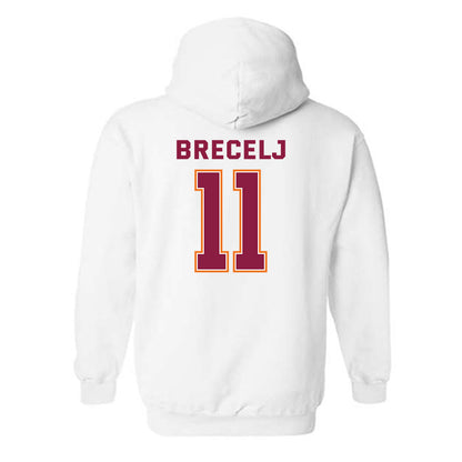 Virginia Tech - NCAA Women's Basketball : Spela Brecelj - Sports Shersey Hooded Sweatshirt-1