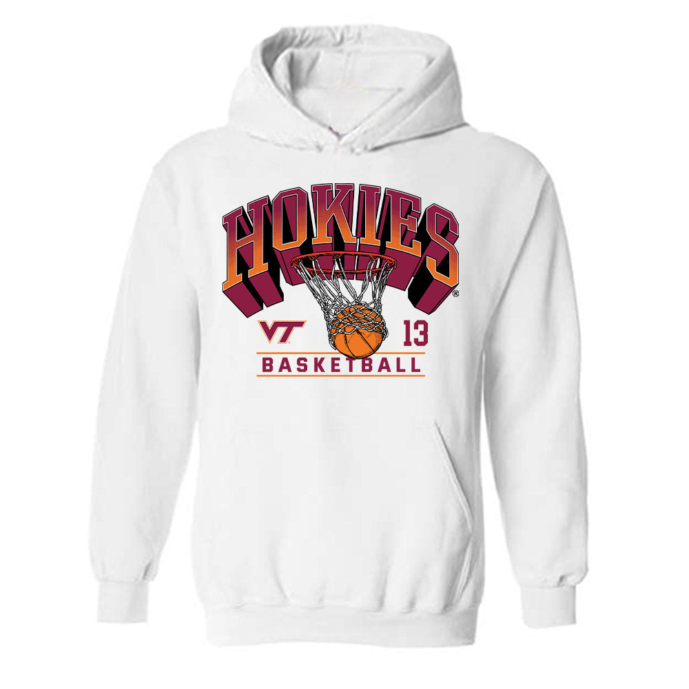 Virginia Tech - NCAA Women's Basketball : Kate Sears - Sports Shersey Hooded Sweatshirt-0