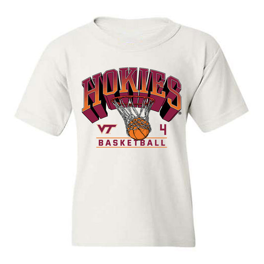 Virginia Tech - NCAA Men's Basketball : Izaiah Pasha - Sports Shersey Youth T-Shirt-0