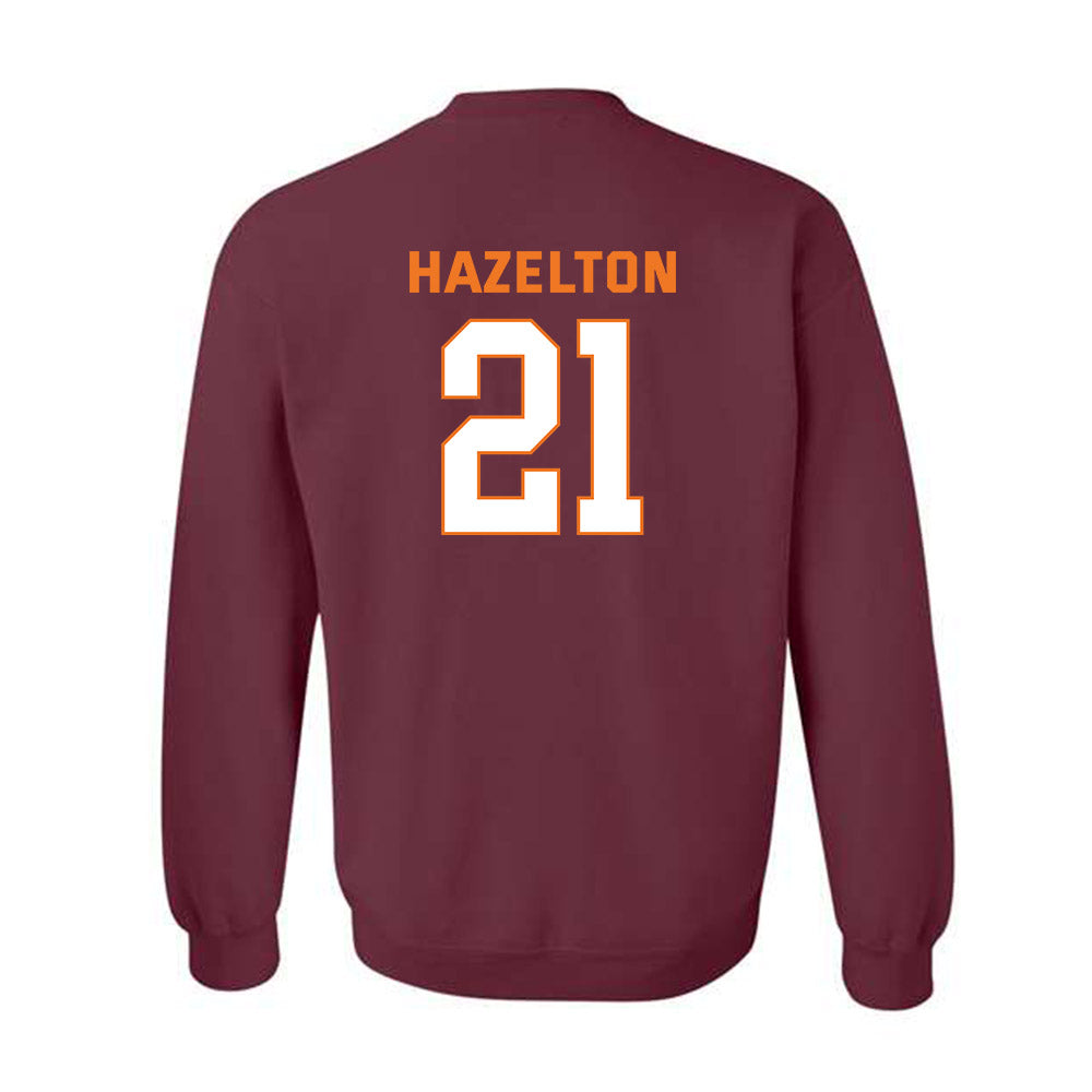 Virginia Tech - NCAA Women's Basketball : Myah Hazelton - Sports Shersey Crewneck Sweatshirt-1