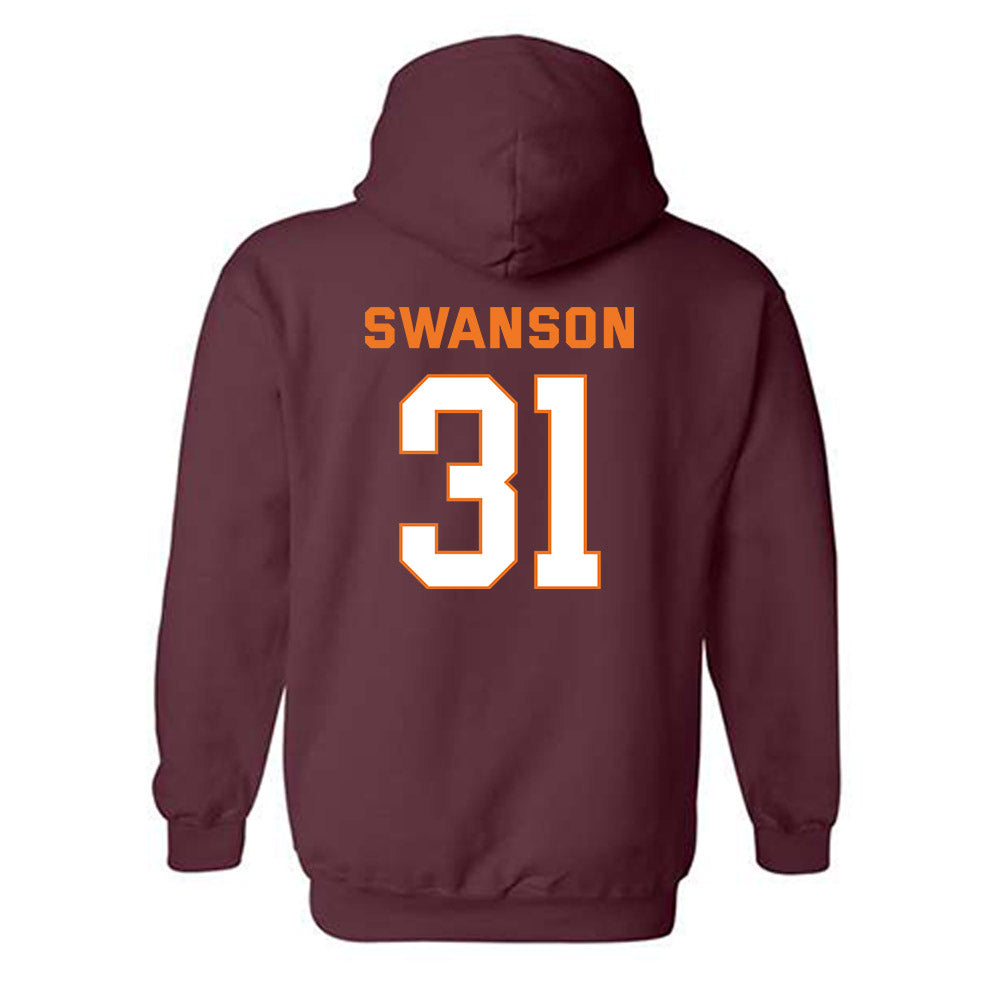 Virginia Tech - NCAA Women's Basketball : Sophie Swanson - Sports Shersey Hooded Sweatshirt-1