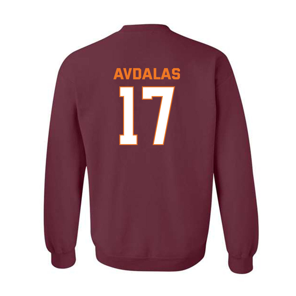 Virginia Tech - NCAA Men's Basketball : Neoklis Avdalas - Sports Shersey Crewneck Sweatshirt-1