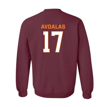 Virginia Tech - NCAA Men's Basketball : Neoklis Avdalas - Sports Shersey Crewneck Sweatshirt-1