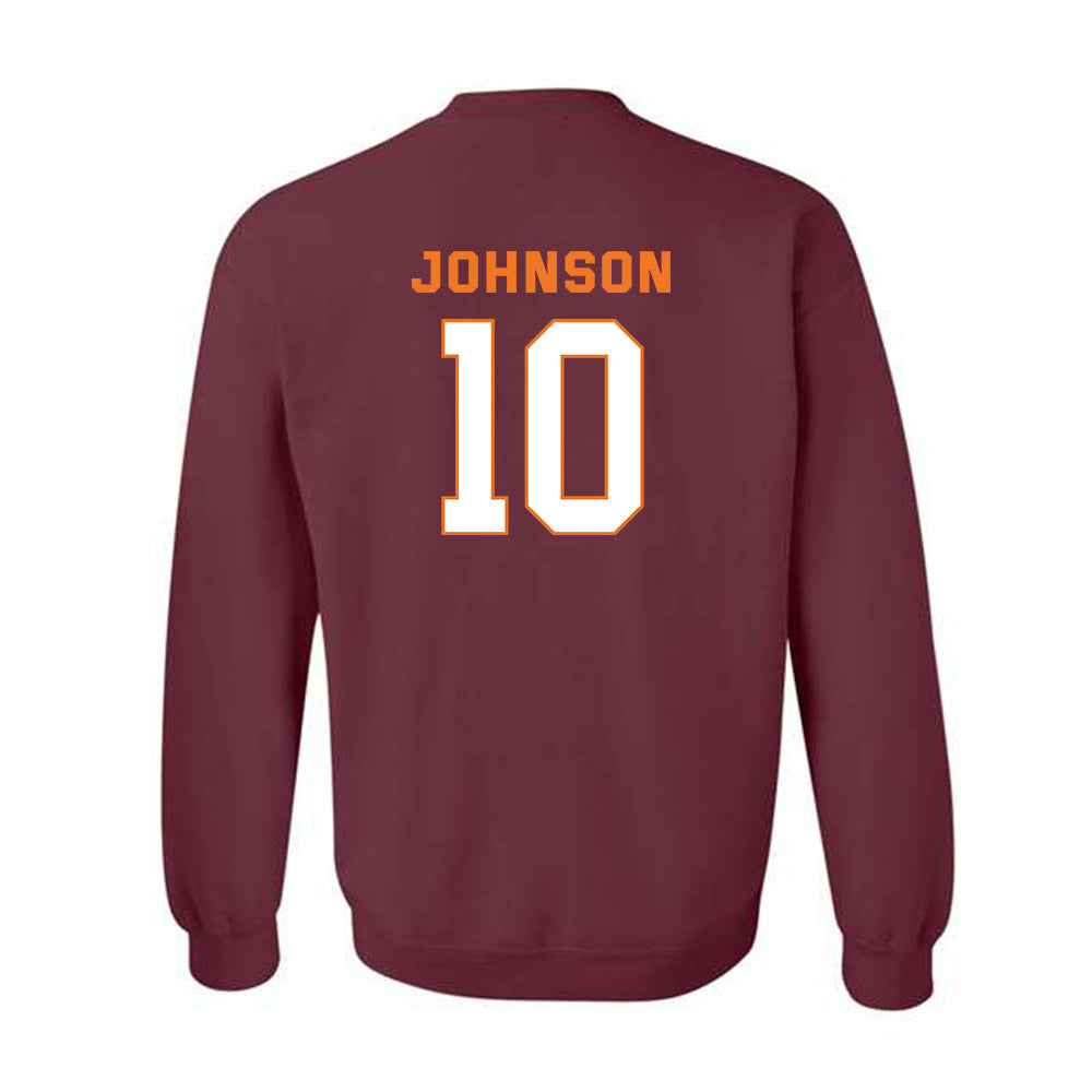 Virginia Tech - NCAA Men's Basketball : Tyler Johnson - Sports Shersey Crewneck Sweatshirt-1