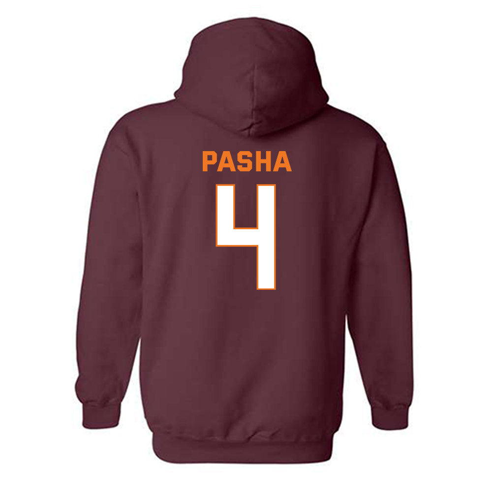 Virginia Tech - NCAA Men's Basketball : Izaiah Pasha - Sports Shersey Hooded Sweatshirt-1