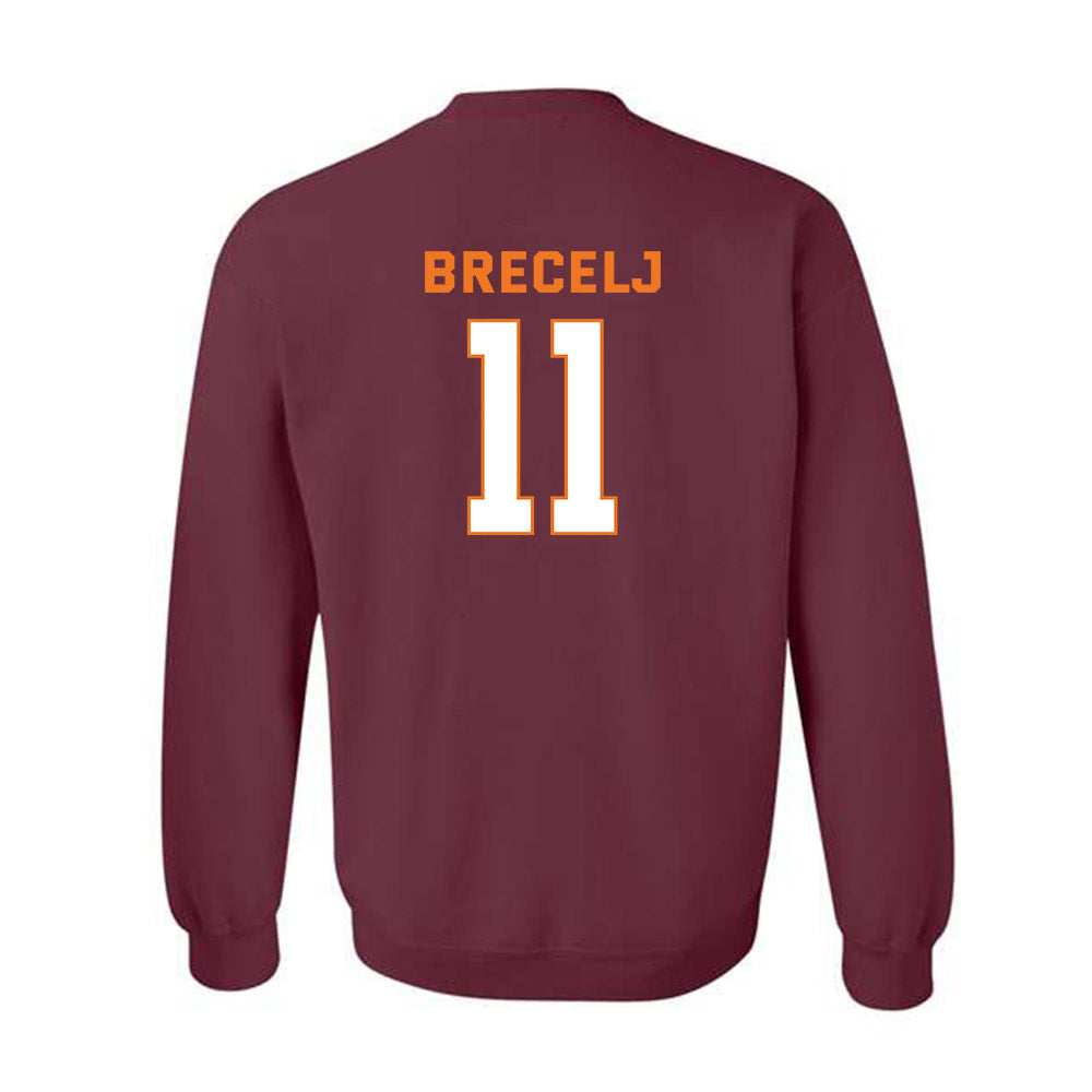 Virginia Tech - NCAA Women's Basketball : Spela Brecelj - Sports Shersey Crewneck Sweatshirt-1