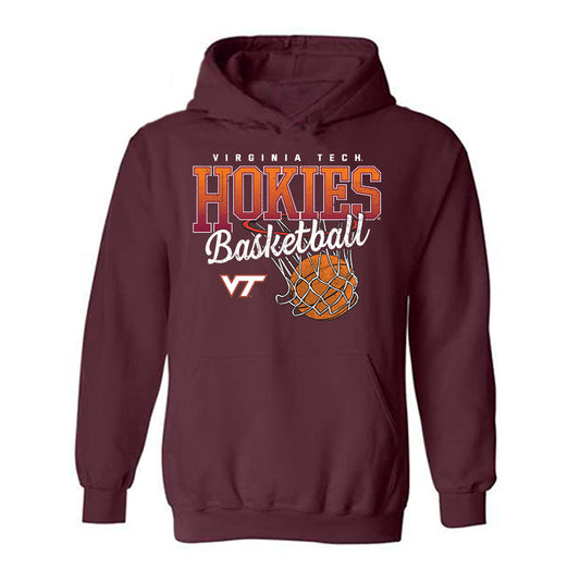 Virginia Tech - NCAA Men's Basketball : Jaydon Young - Sports Shersey Hooded Sweatshirt