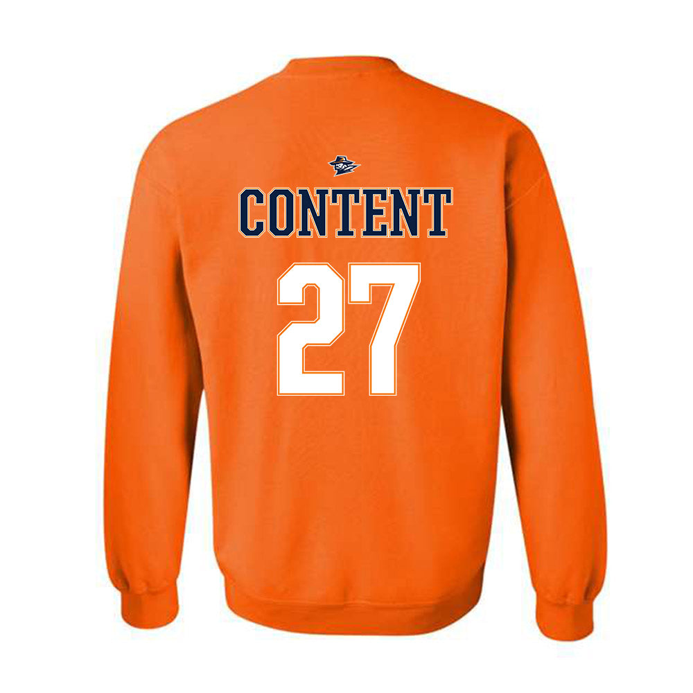 UTEP - NCAA Football : Justin Content - Sports Shersey Crewneck Sweatshirt