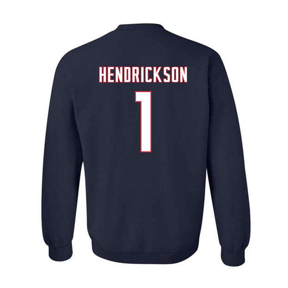 UConn - NCAA Men's Ice Hockey : Kam Hendrickson - Sports Shersey Crewneck Sweatshirt-1