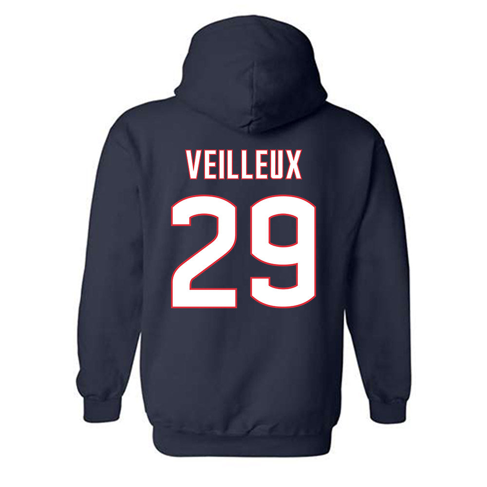 UConn - NCAA Men's Ice Hockey : Jake Veilleux - Sports Shersey Hooded Sweatshirt