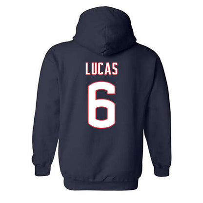 UConn - NCAA Men's Ice Hockey : Andrew Lucas - Sports Shersey Hooded Sweatshirt