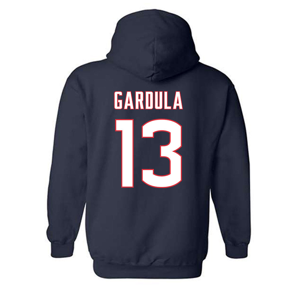 UConn - NCAA Men's Ice Hockey : Ethan Gardula - Sports Shersey Hooded Sweatshirt-1