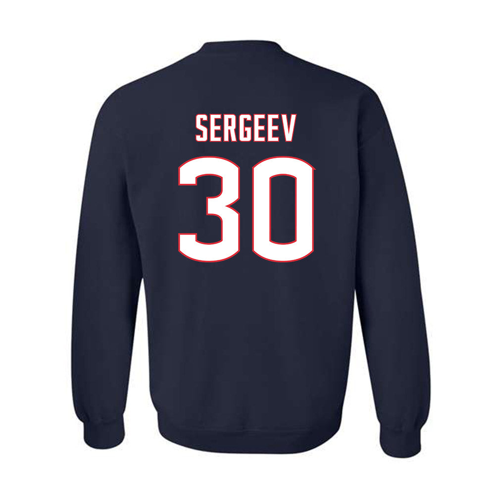 UConn - NCAA Men's Ice Hockey : Arsenii Sergeev - Sports Shersey Crewneck Sweatshirt