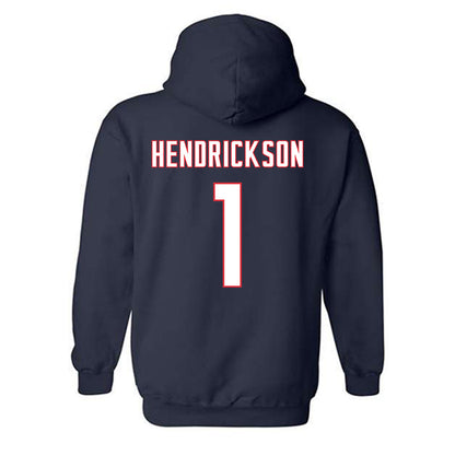 UConn - NCAA Men's Ice Hockey : Kam Hendrickson - Sports Shersey Hooded Sweatshirt-1