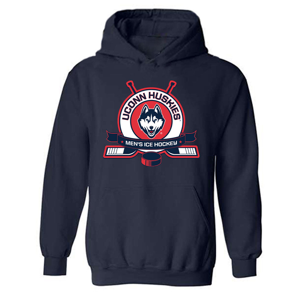 UConn - NCAA Men's Ice Hockey : Kam Hendrickson - Sports Shersey Hooded Sweatshirt-0