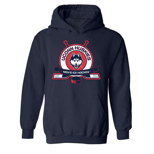 UConn - NCAA Men's Ice Hockey : Kam Hendrickson - Sports Shersey Hooded Sweatshirt-0