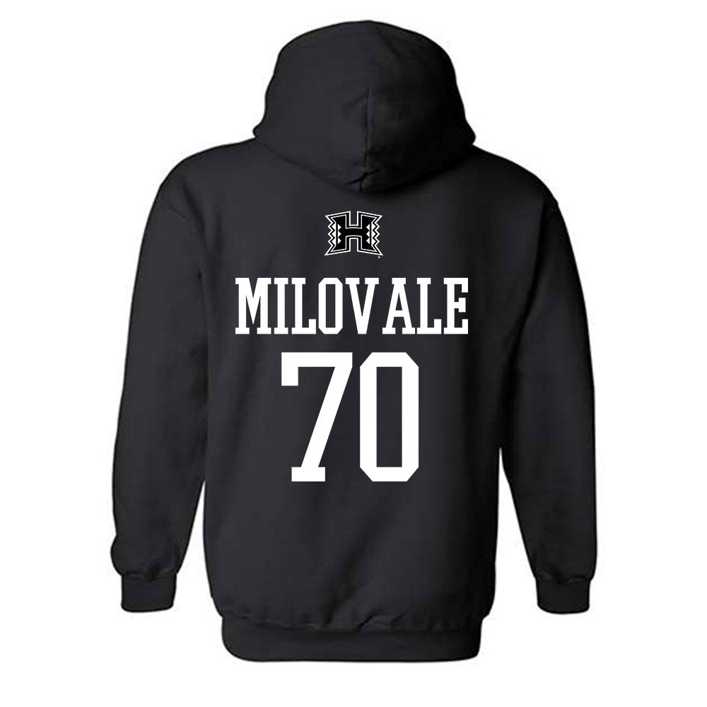 Hawaii - NCAA Footballl : James Milovale - Hooded Sweatshirt