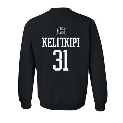 Hawaii - NCAA Football : Tryton Keli'ikipi - Classic Shersey Crewneck Sweatshirt-1