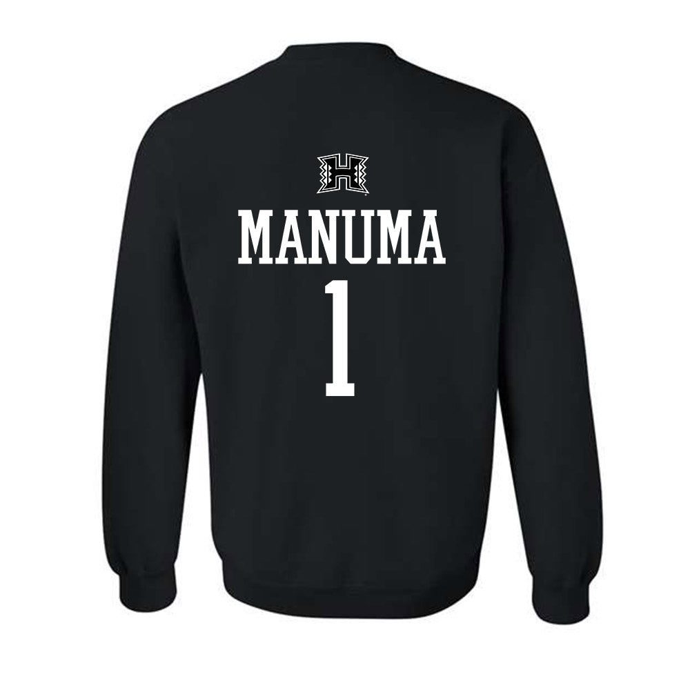 Hawaii - NCAA Football : Peter Manuma - Classic Shersey Crewneck Sweatshirt-1