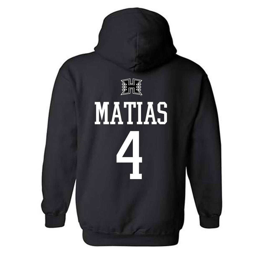 Hawaii - NCAA Women's Volleyball : Jackie Matias - Classic Shersey Hooded Sweatshirt-1