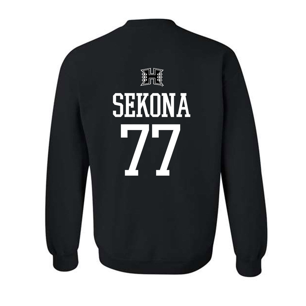 Hawaii - NCAA Football : Jamar Sekona - Classic Shersey Crewneck Sweatshirt-1