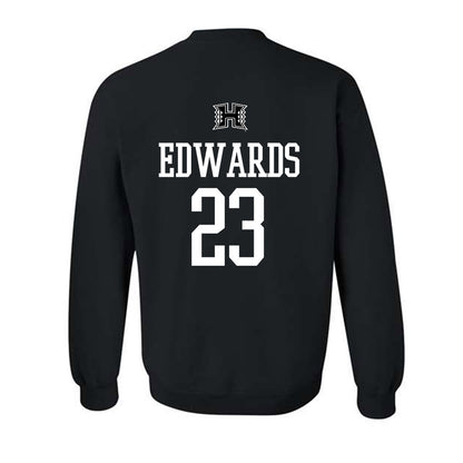 Hawaii - NCAA Football : Virdel Edwards - Classic Shersey Crewneck Sweatshirt-1