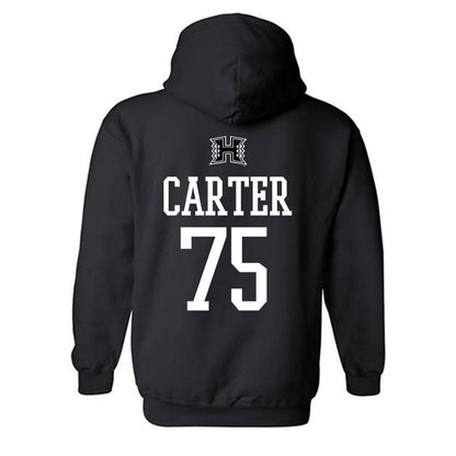 Hawaii - NCAA Football : Kaleb Carter - Classic Shersey Hooded Sweatshirt-1