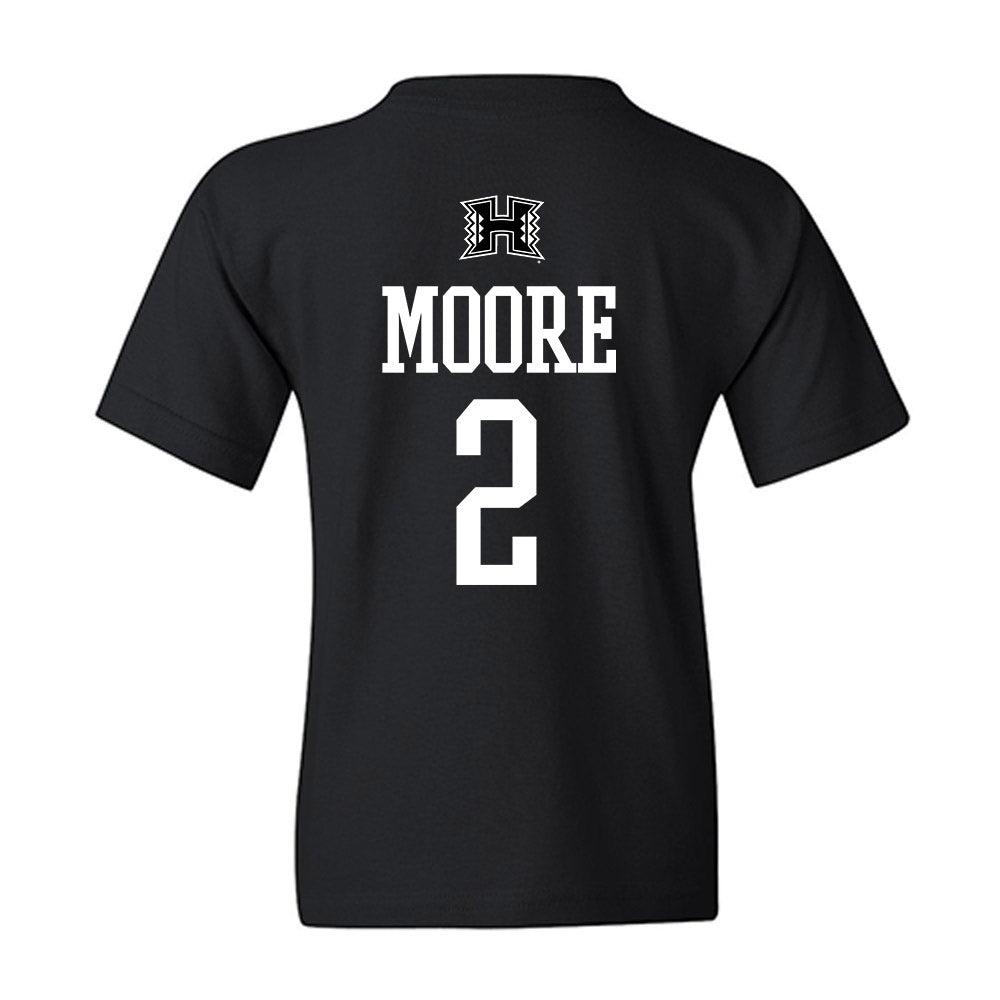 Hawaii - NCAA Football : Bronz Moore - Classic Shersey Youth T-Shirt-1