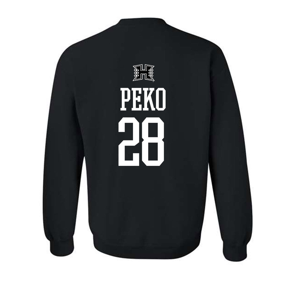 Hawaii - NCAA Football : Vaifanua Peko - Classic Shersey Crewneck Sweatshirt-1
