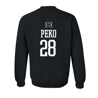 Hawaii - NCAA Football : Vaifanua Peko - Classic Shersey Crewneck Sweatshirt-1