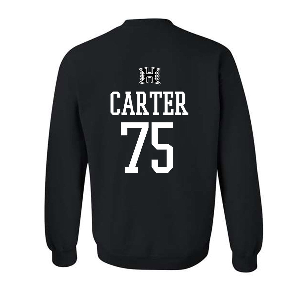 Hawaii - NCAA Football : Kaleb Carter - Classic Shersey Crewneck Sweatshirt-1