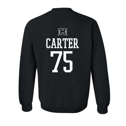 Hawaii - NCAA Football : Kaleb Carter - Classic Shersey Crewneck Sweatshirt-1