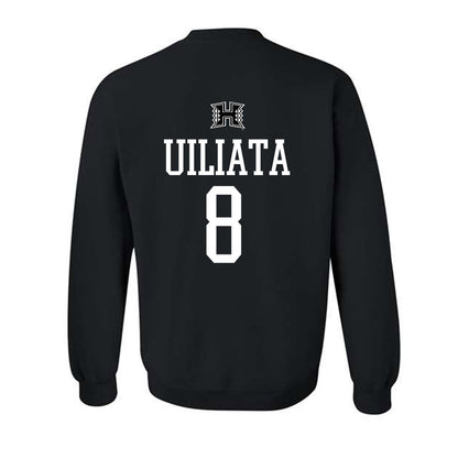 Hawaii - NCAA Football : Liatama Uiliata - Classic Shersey Crewneck Sweatshirt-1